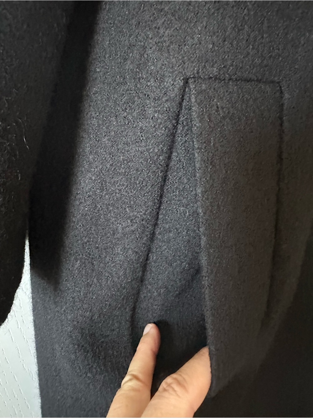COS Women’s Black 100% Wool Collarless A-Line Hidden Zip Front Coat- Size 2 - Picture 14 of 14